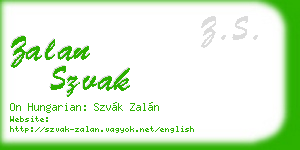 zalan szvak business card